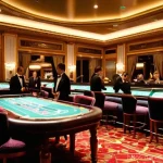 모나코 내 카지노 산업과 경제적 영향 - **Prompt 1: "A grand, opulent casino interior in Monaco, bathed in warm, elegant lighting. Crystal c...